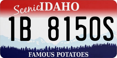 ID license plate 1B8150S