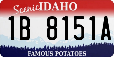 ID license plate 1B8151A