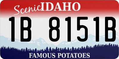 ID license plate 1B8151B