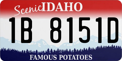 ID license plate 1B8151D
