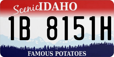 ID license plate 1B8151H