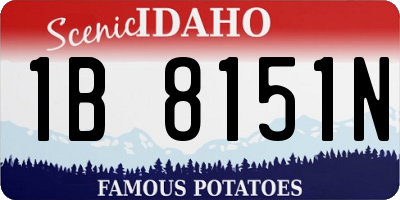 ID license plate 1B8151N