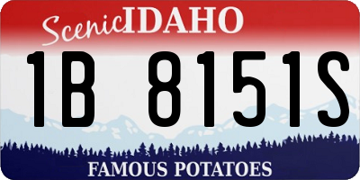 ID license plate 1B8151S