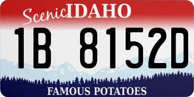 ID license plate 1B8152D