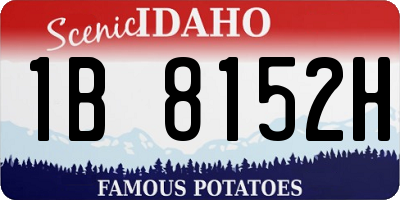 ID license plate 1B8152H