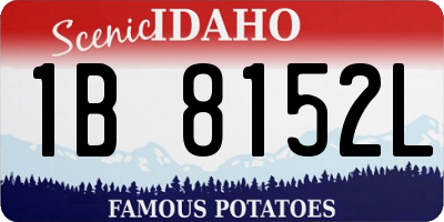 ID license plate 1B8152L