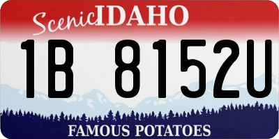 ID license plate 1B8152U