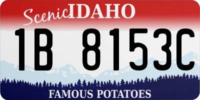 ID license plate 1B8153C