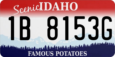 ID license plate 1B8153G