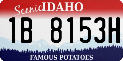 ID license plate 1B8153H