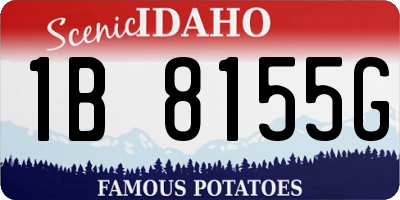 ID license plate 1B8155G