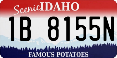 ID license plate 1B8155N