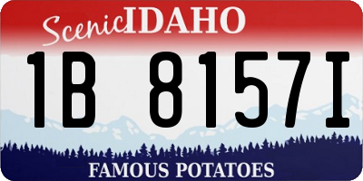 ID license plate 1B8157I