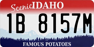 ID license plate 1B8157M