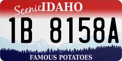 ID license plate 1B8158A