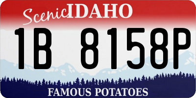 ID license plate 1B8158P