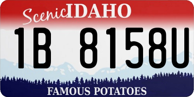 ID license plate 1B8158U
