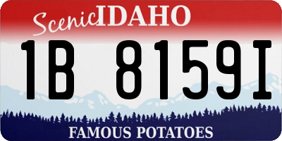 ID license plate 1B8159I