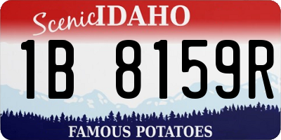 ID license plate 1B8159R