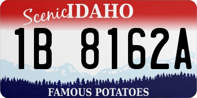 ID license plate 1B8162A