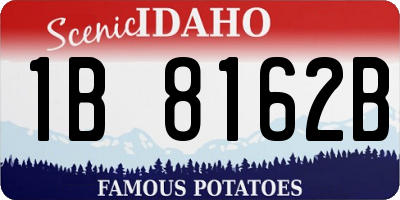 ID license plate 1B8162B