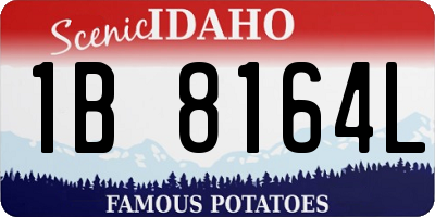 ID license plate 1B8164L