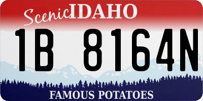 ID license plate 1B8164N