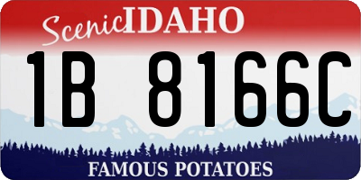 ID license plate 1B8166C