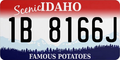 ID license plate 1B8166J