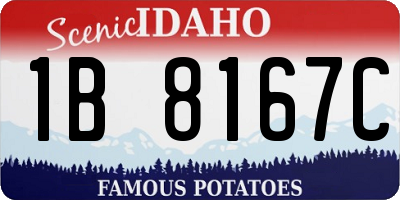 ID license plate 1B8167C