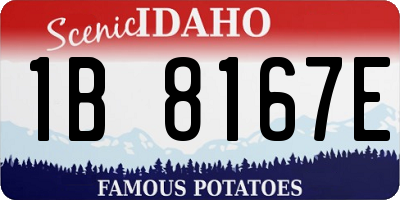ID license plate 1B8167E