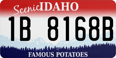 ID license plate 1B8168B