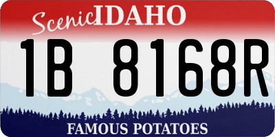 ID license plate 1B8168R