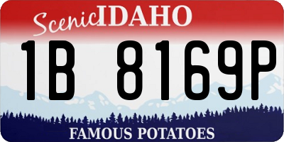 ID license plate 1B8169P