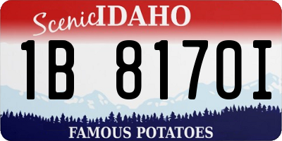 ID license plate 1B8170I