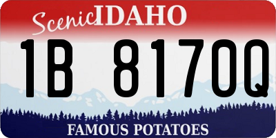 ID license plate 1B8170Q
