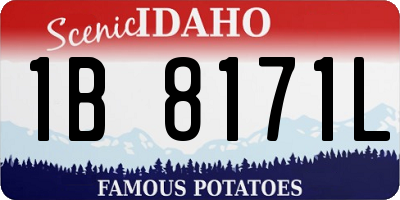 ID license plate 1B8171L