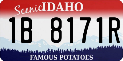 ID license plate 1B8171R