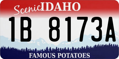 ID license plate 1B8173A