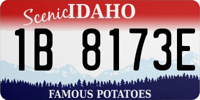 ID license plate 1B8173E