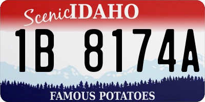 ID license plate 1B8174A