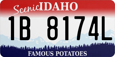 ID license plate 1B8174L