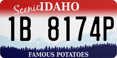 ID license plate 1B8174P