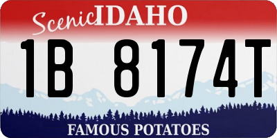 ID license plate 1B8174T