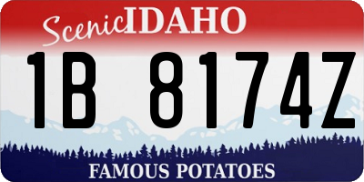 ID license plate 1B8174Z