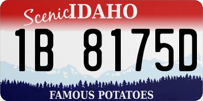 ID license plate 1B8175D