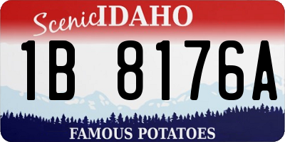 ID license plate 1B8176A