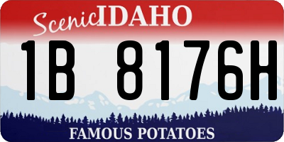 ID license plate 1B8176H