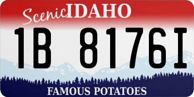 ID license plate 1B8176I