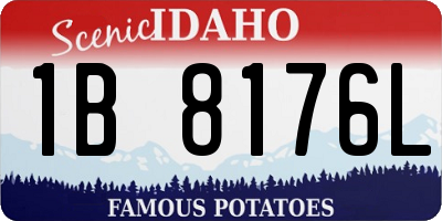 ID license plate 1B8176L